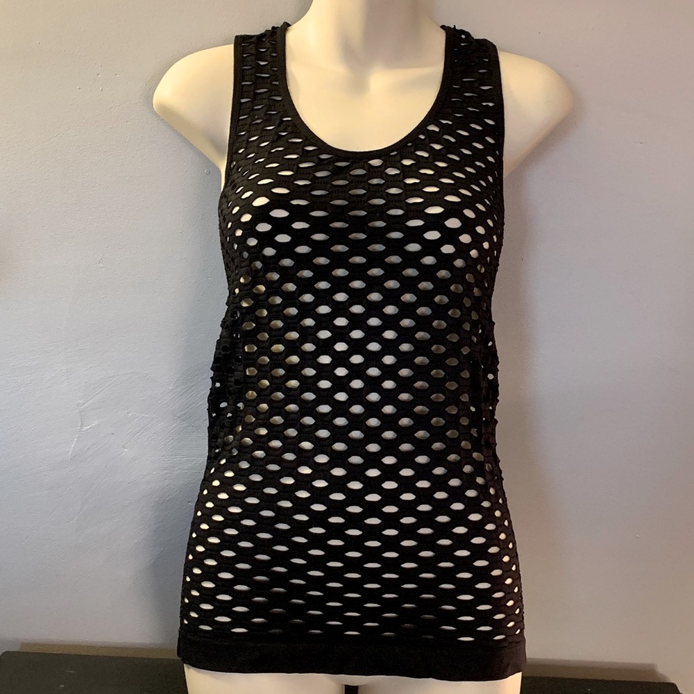 Tanco black dance tank top super stretch one size